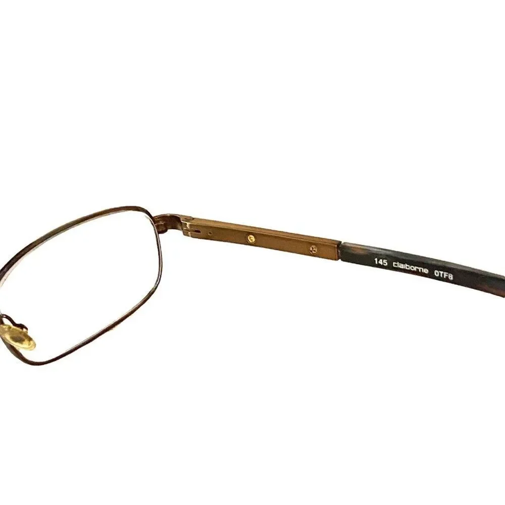 #4924 VTG Claiborne metal gray eyeglass frame diplomat otf8 model 145